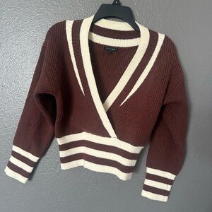 Papermoon boutique sweater EEUC small varsity stripe
